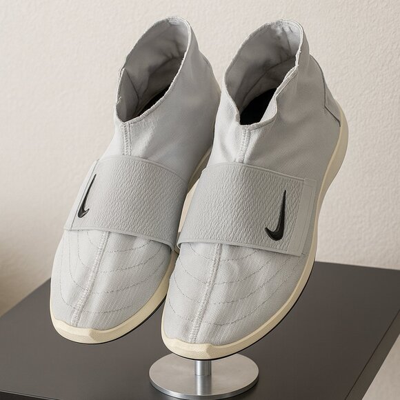 Nike Air Fear of God Moc Platinum/Black Women Size 8.5 Men 7 Unisex EUC - Picture 1 of 8